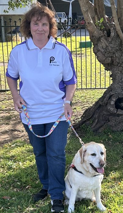 Alison M and Luna, a PAWS volunteer team