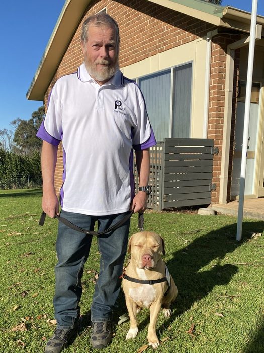 David and Bronix, a PAWS volunteer team
