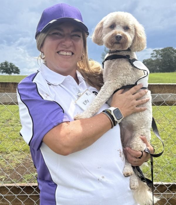 Effy, Coco and Chanel, a PAWS volunteer team