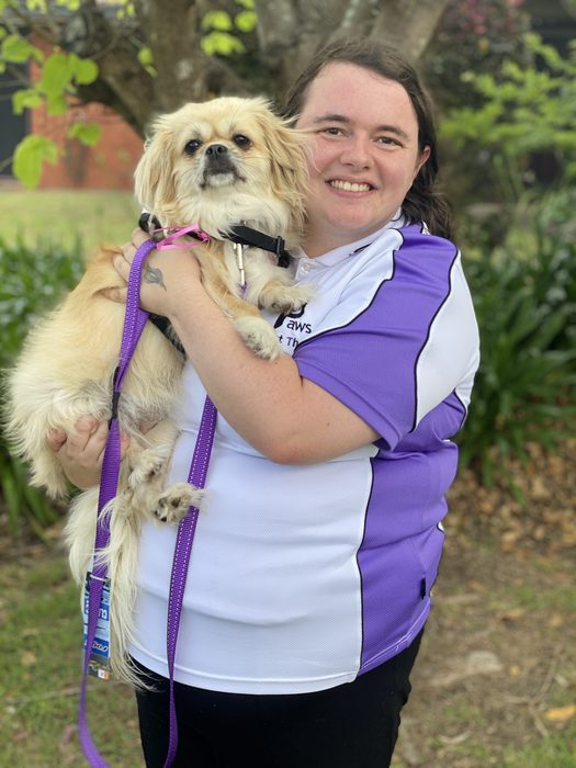 Leigh and Flopz, a PAWS volunteer team