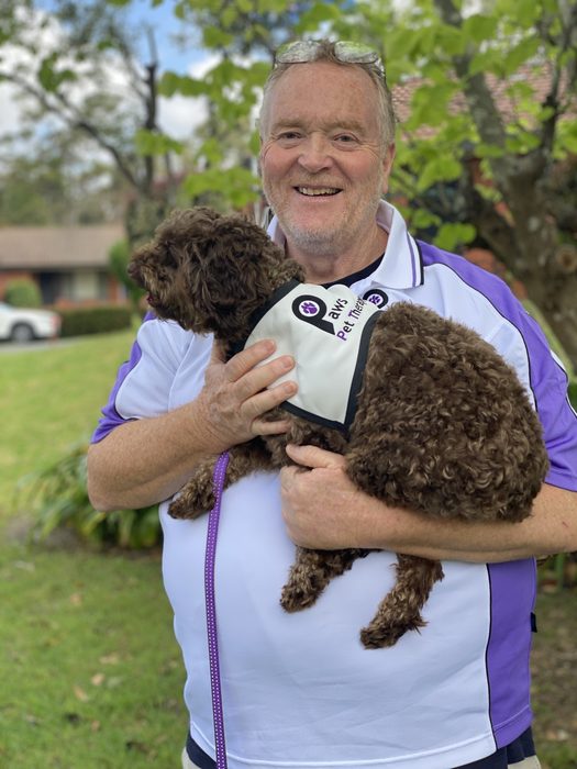 Nigel and Charlie, a PAWS volunteer team