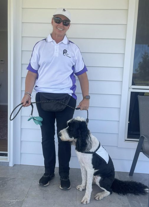 Samantha and Zara, a PAWS volunteer team